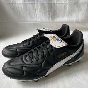 Puma King Top FG/AG Soccer Cleats Black White Gold Men's Size 9 107348-01